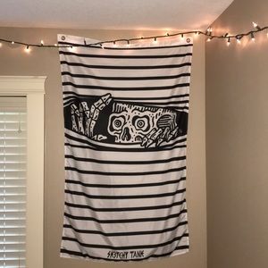 sketchy tank tapestry/banner